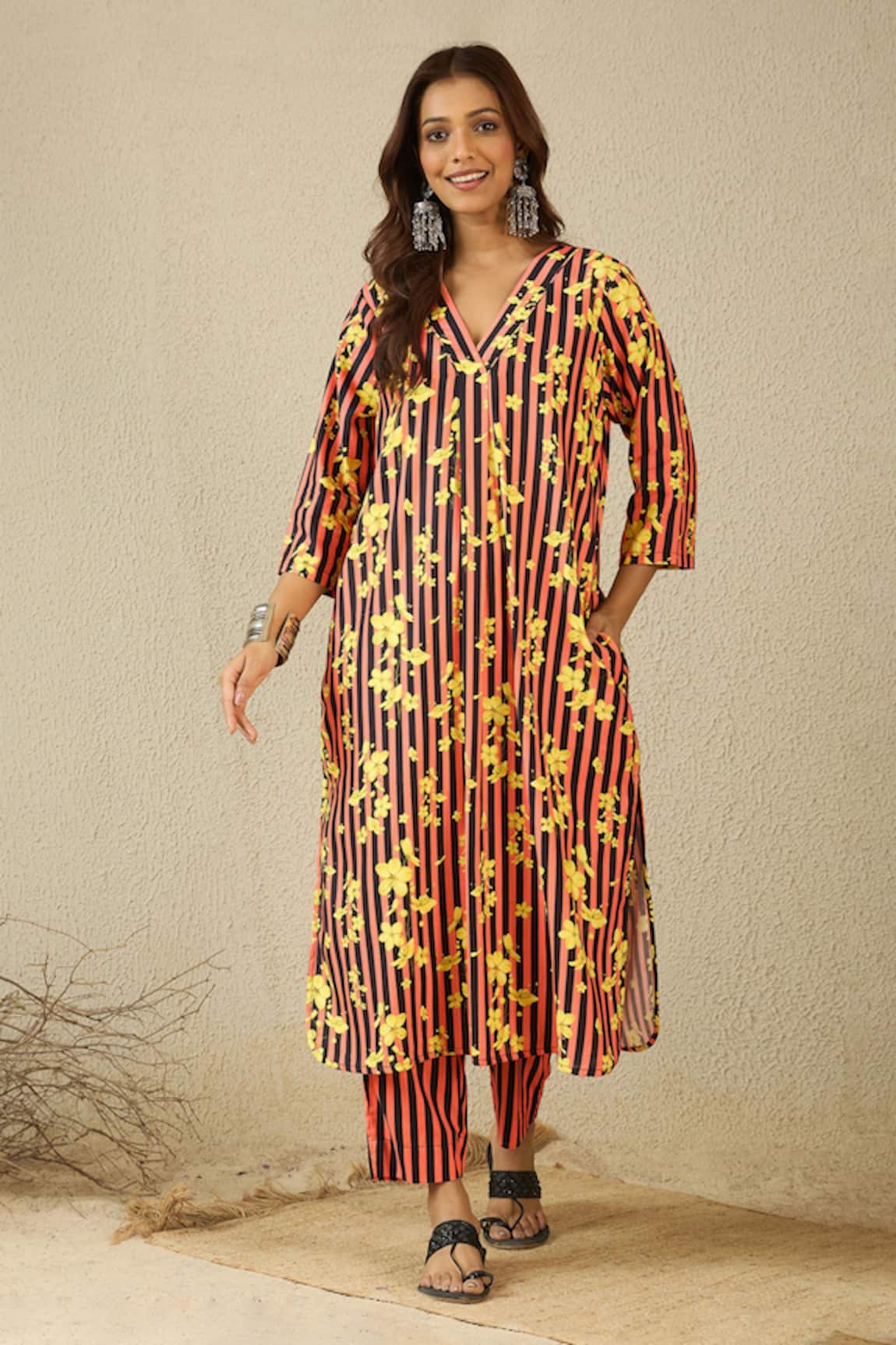 Label Nitika Floral Printed Kurta & Pant Set 
