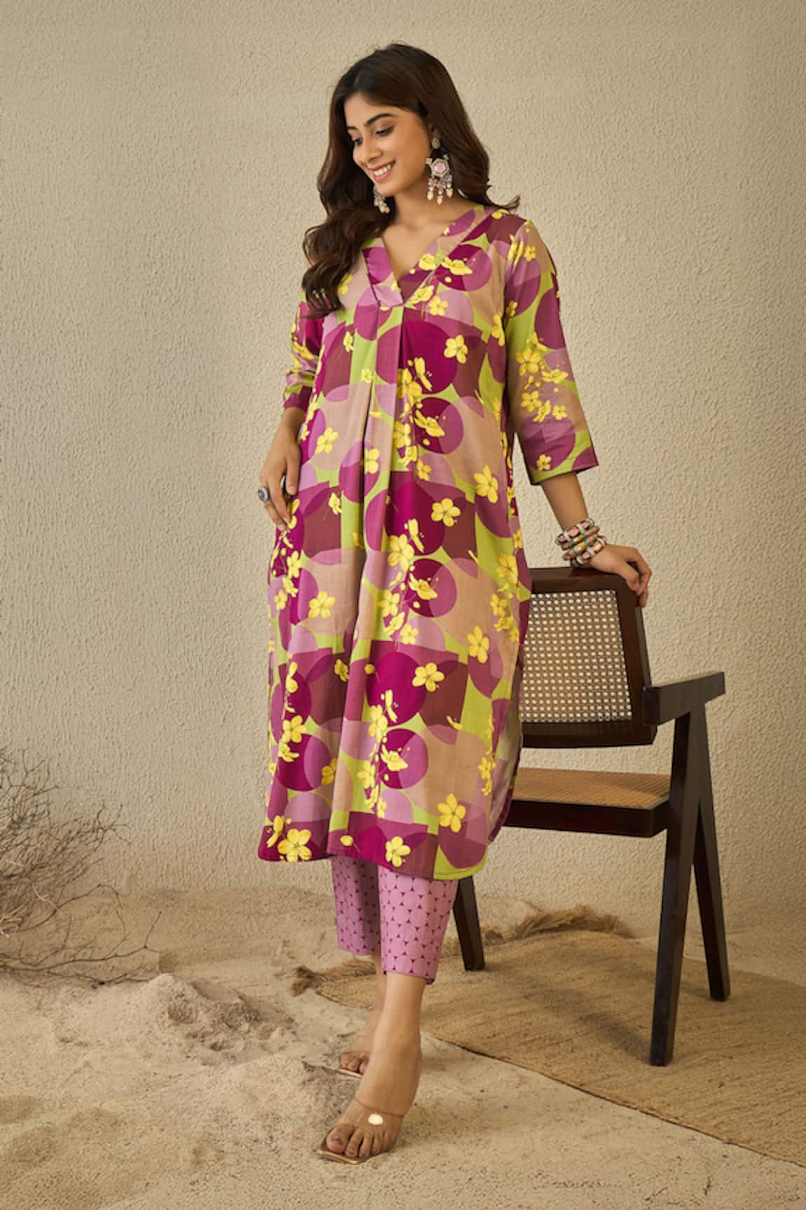 Label Nitika Floral Print Kurta & Pant Set 