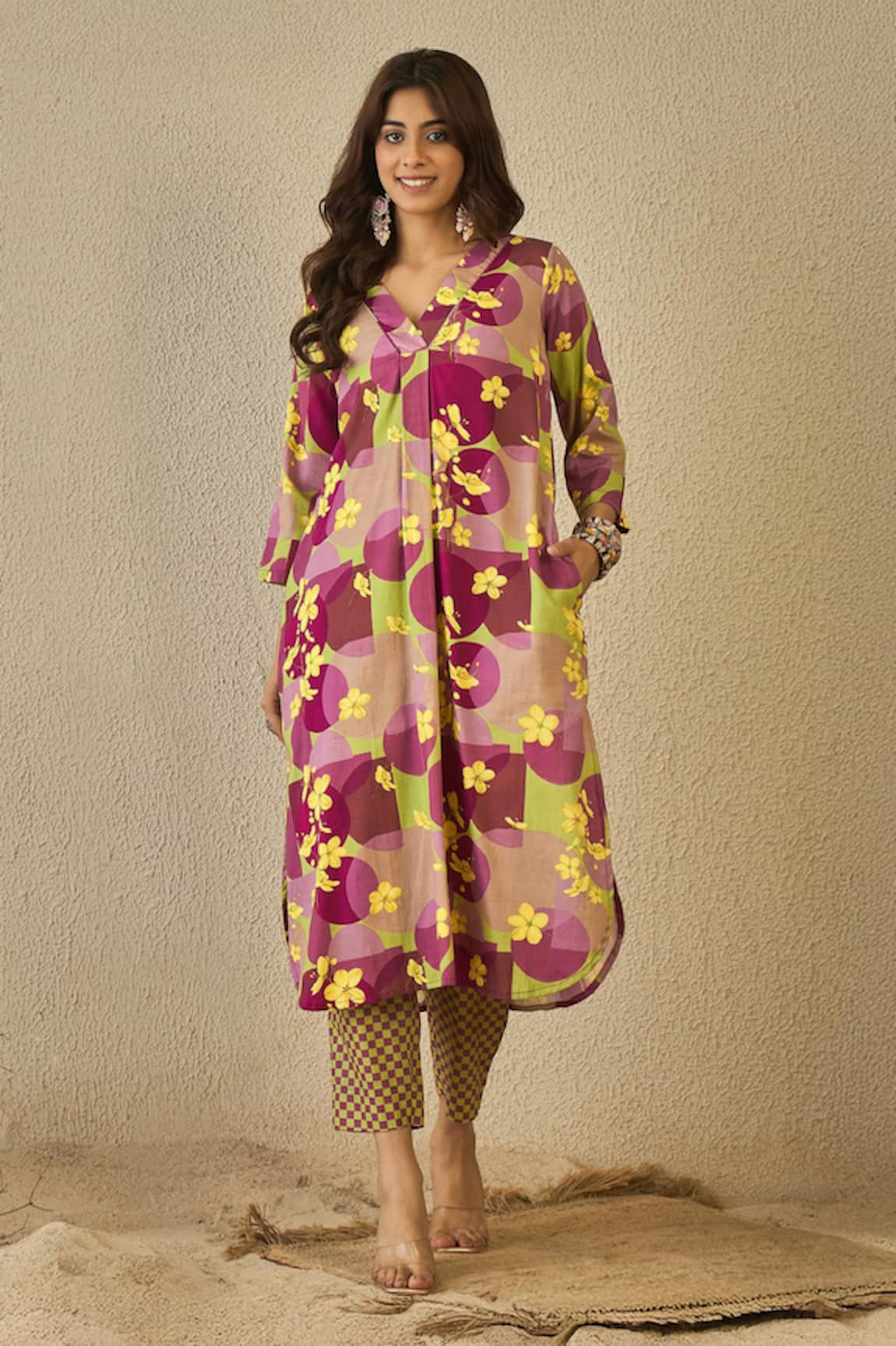 Label Nitika Floral Print Kurta & Pant Set 