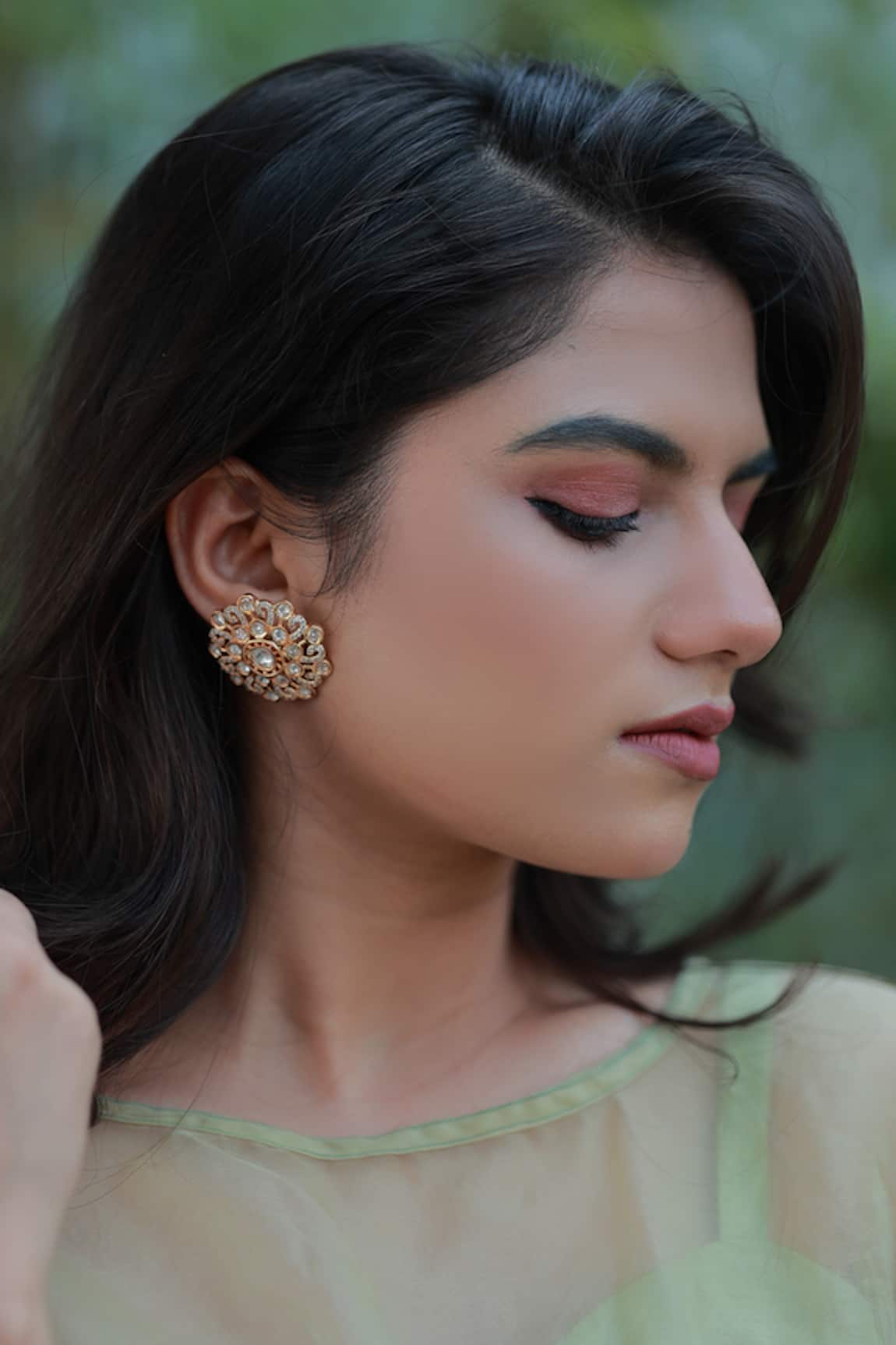 The Bling Girll Golden Designer Stud Earrings 