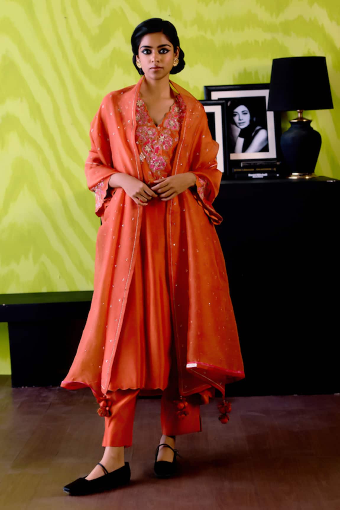 Deep Thee Rust Orange A-line Kurta Set 