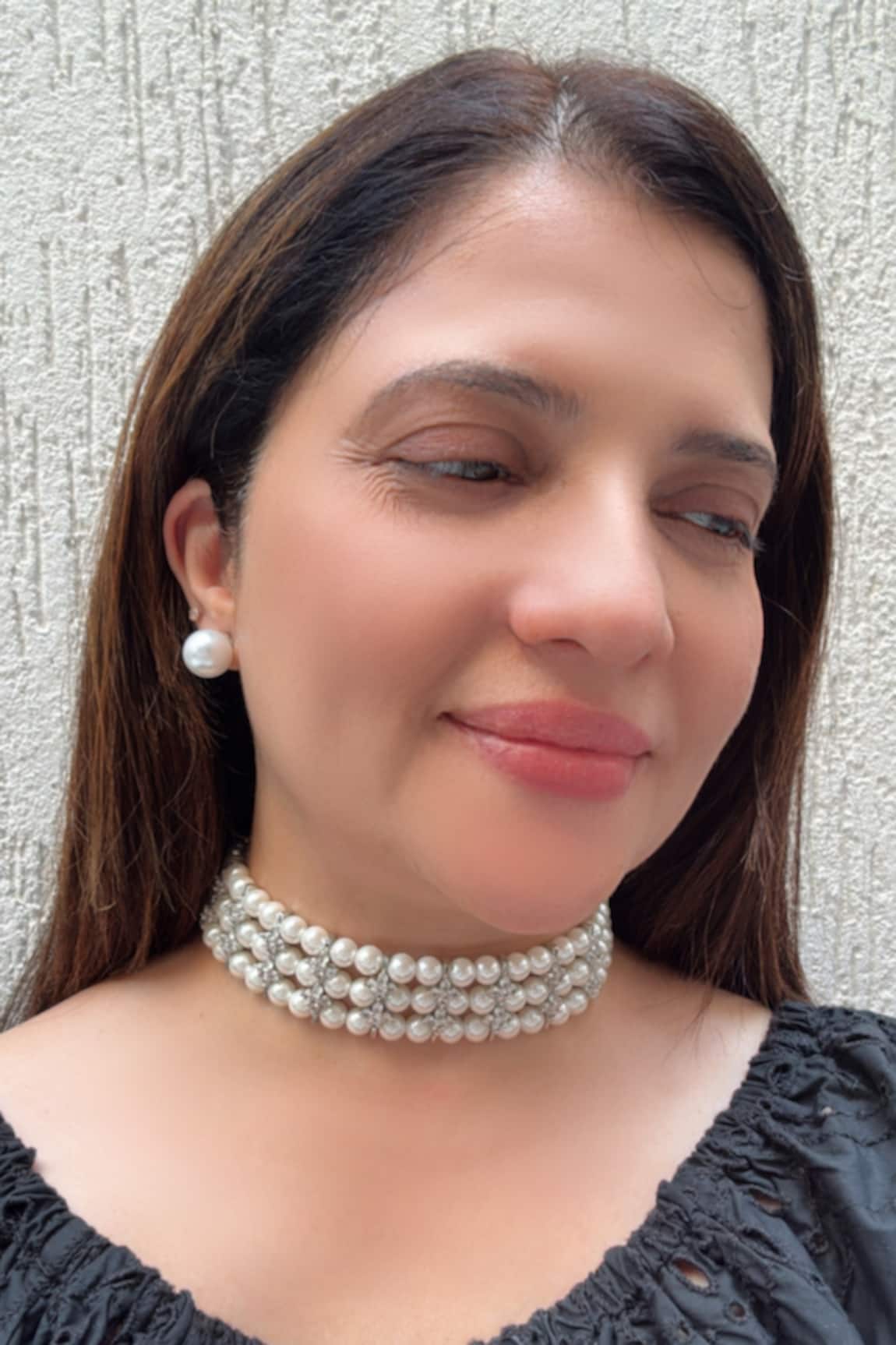 Studio6 Jewels Designer Pearl Choker & Earring Set 