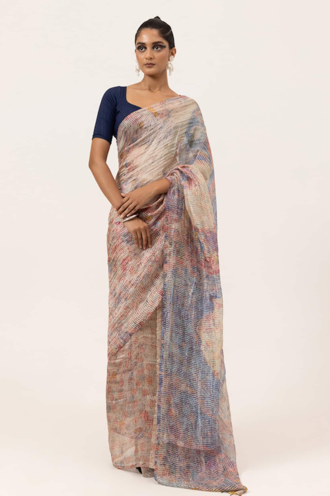 Unallume By Nisha Marble Muse Silk Saree 