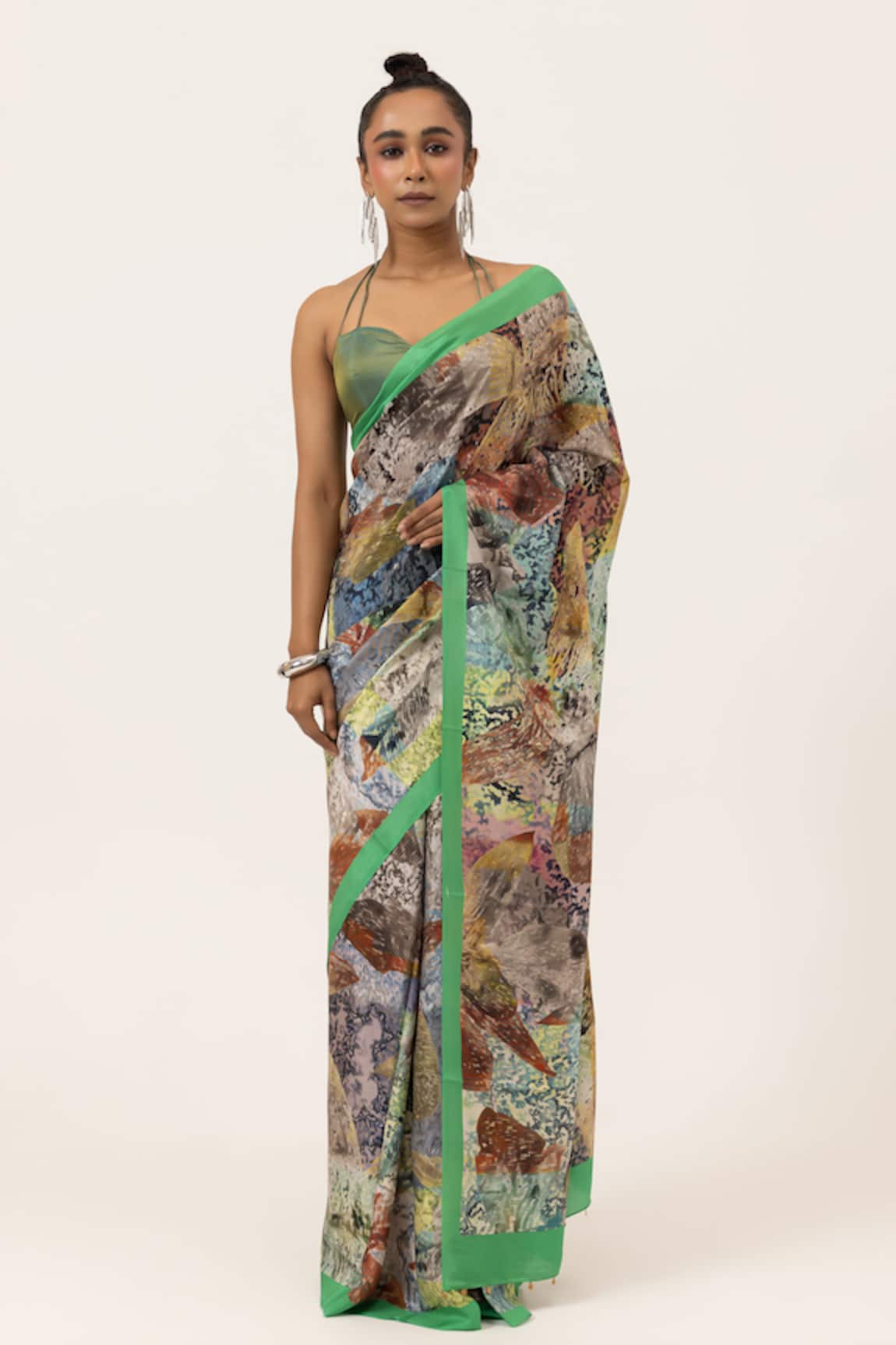 Unallume By Nisha Floral Drift Silk Saree 
