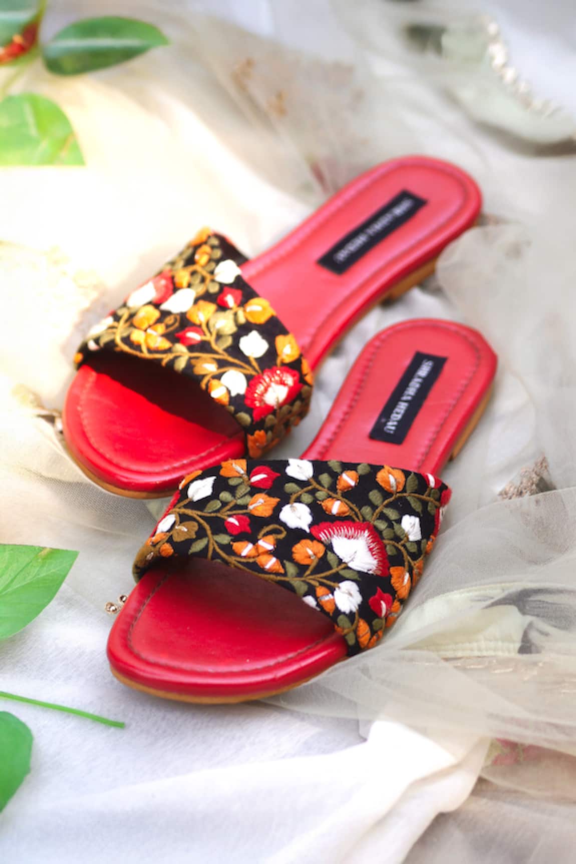 Shradha Hedau Footwear Couture Edith Floral Embroidered Flats 