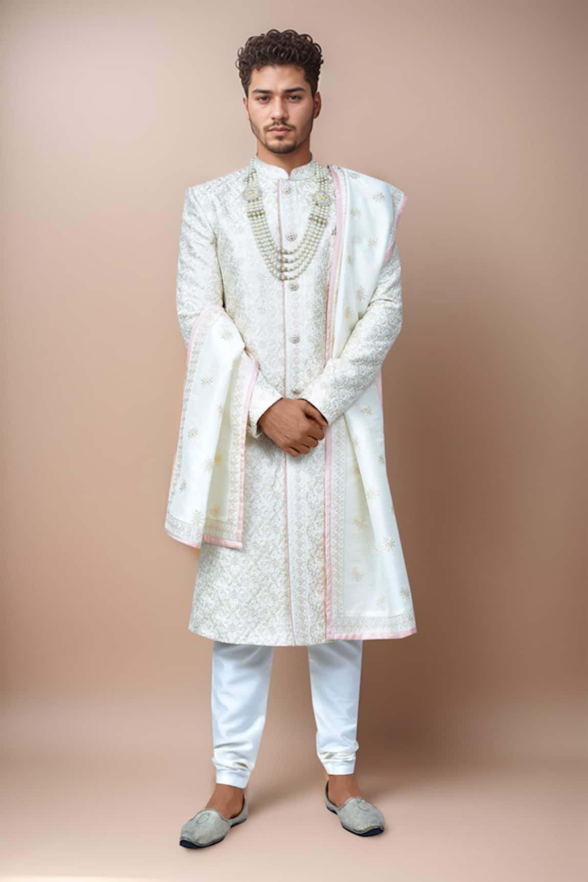 Samyukta Singhania Diamond Mandala Embroidered Sherwani Set 