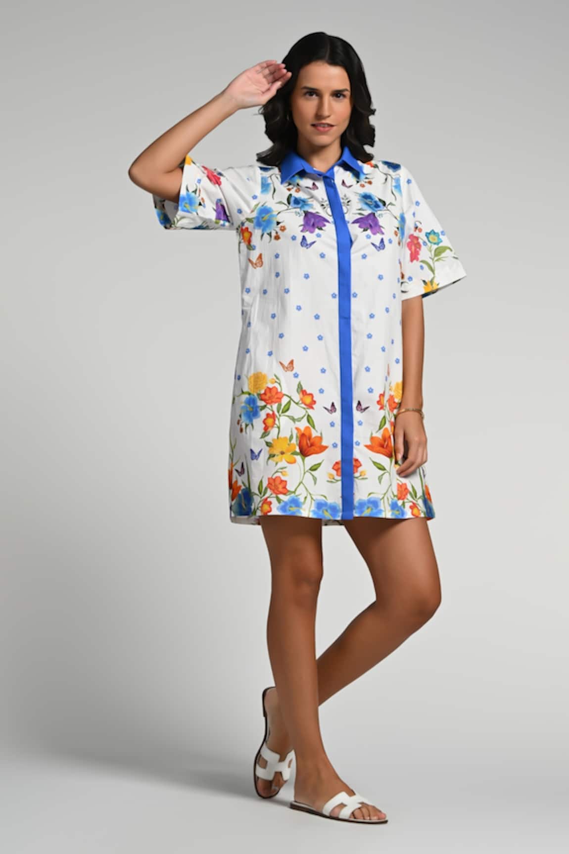 Taroob Papillion Garden Cotton Dress 