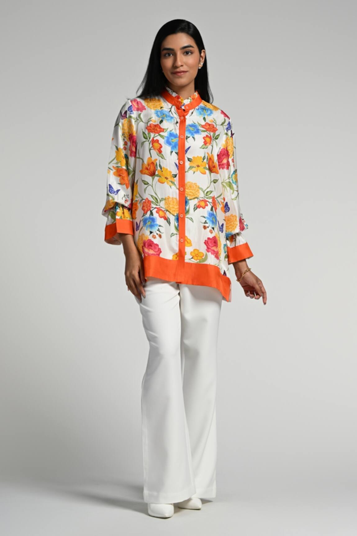 Taroob Papillion Garden Silk Shirt 