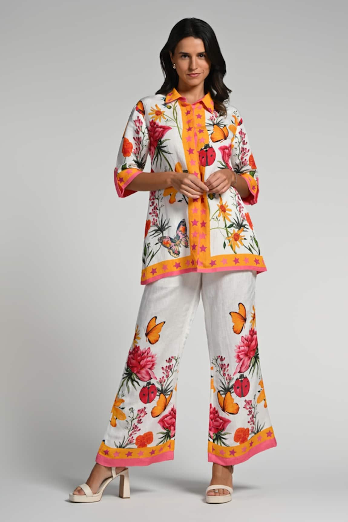 Taroob Fleur de Rove Linen Co-ord Set 