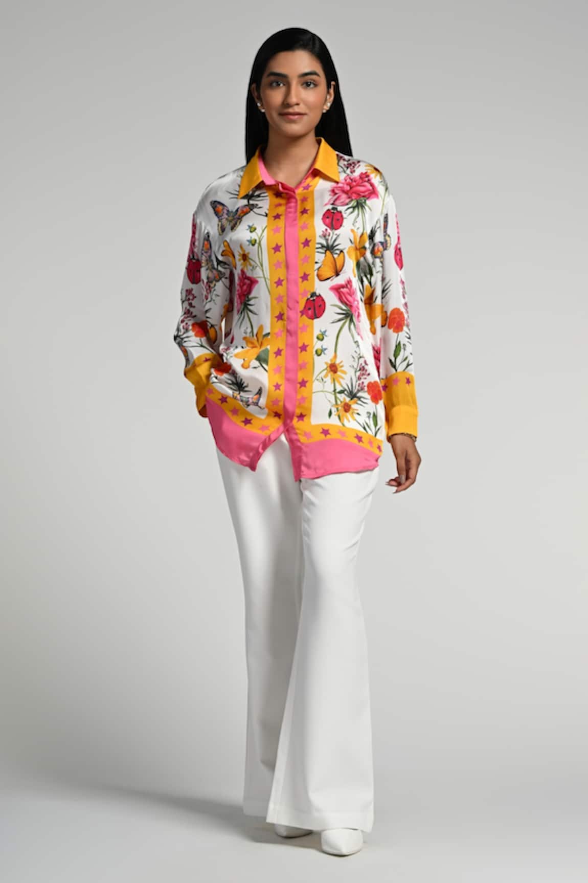 Taroob Fleur de Reve Silk Shirt 