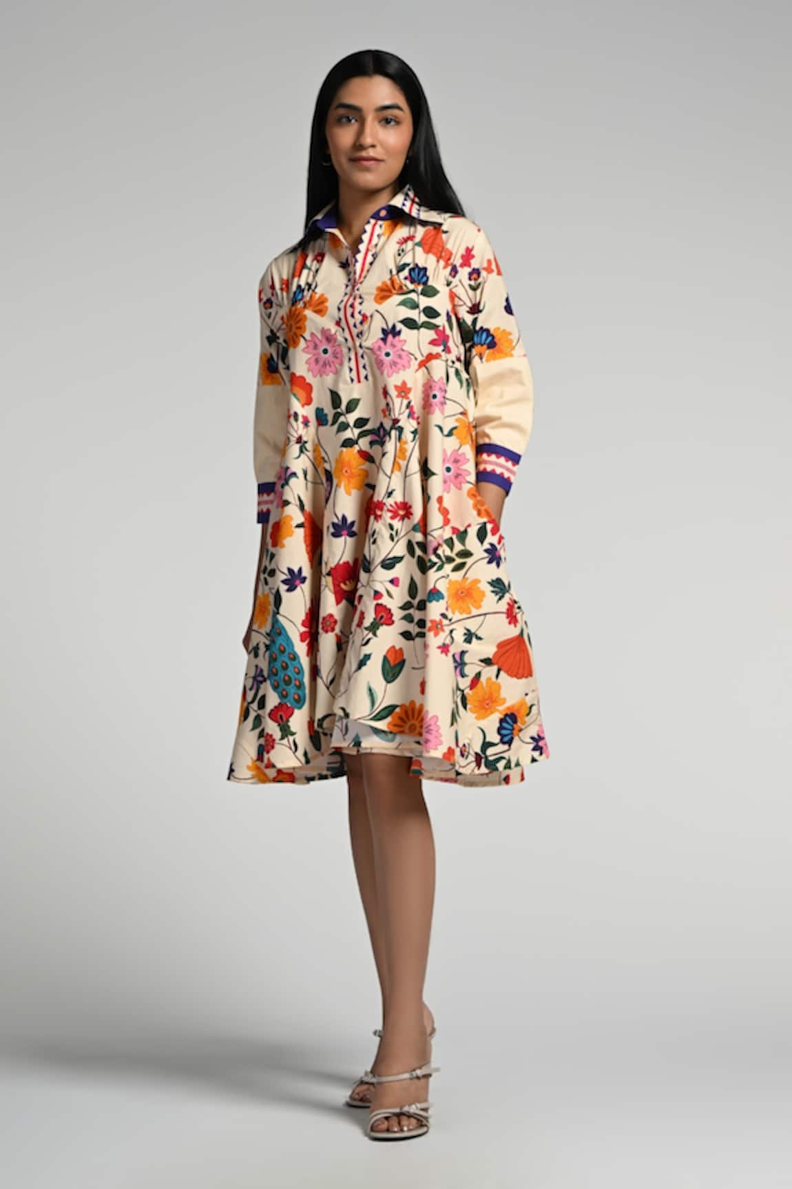 Taroob Bageecha Cotton Midi Dress 