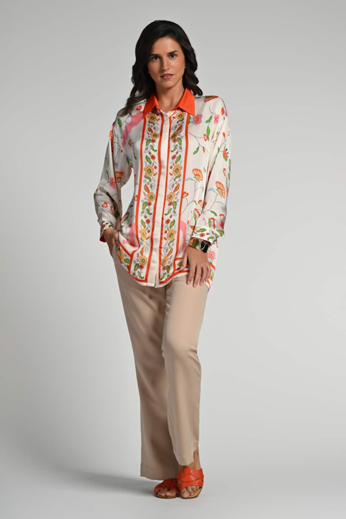 Taroob Floral Utopia Silk Shirt 