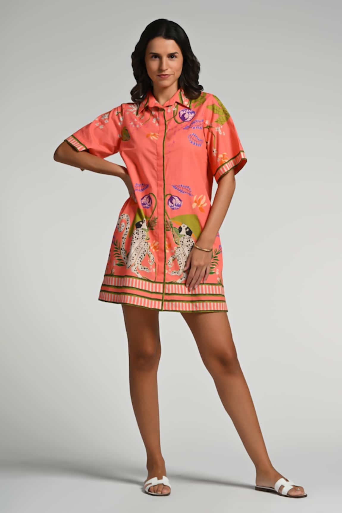 Taroob Monkey Pop Cotton Dress 