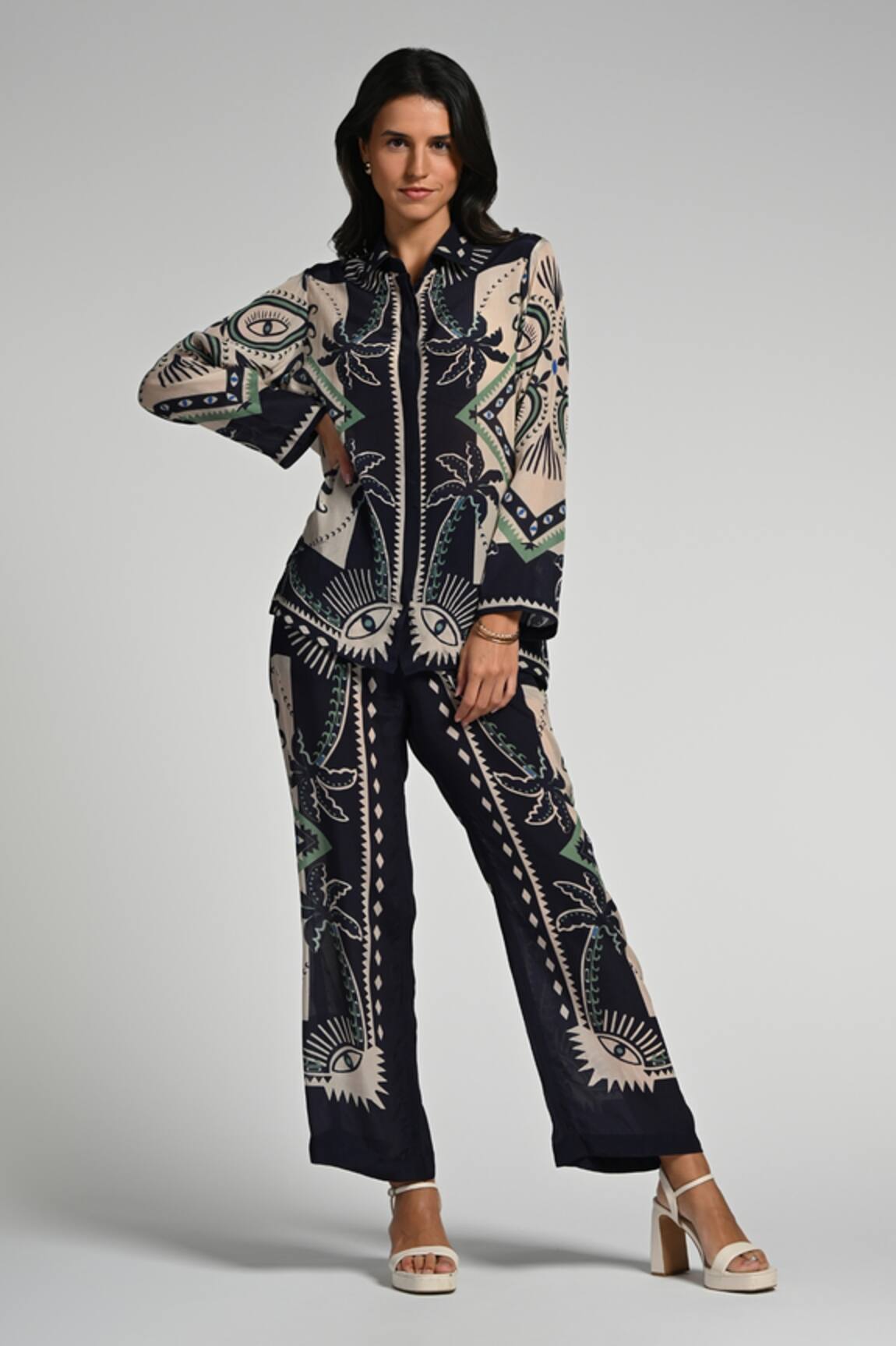 Taroob Geo Palms Co-ord Set 