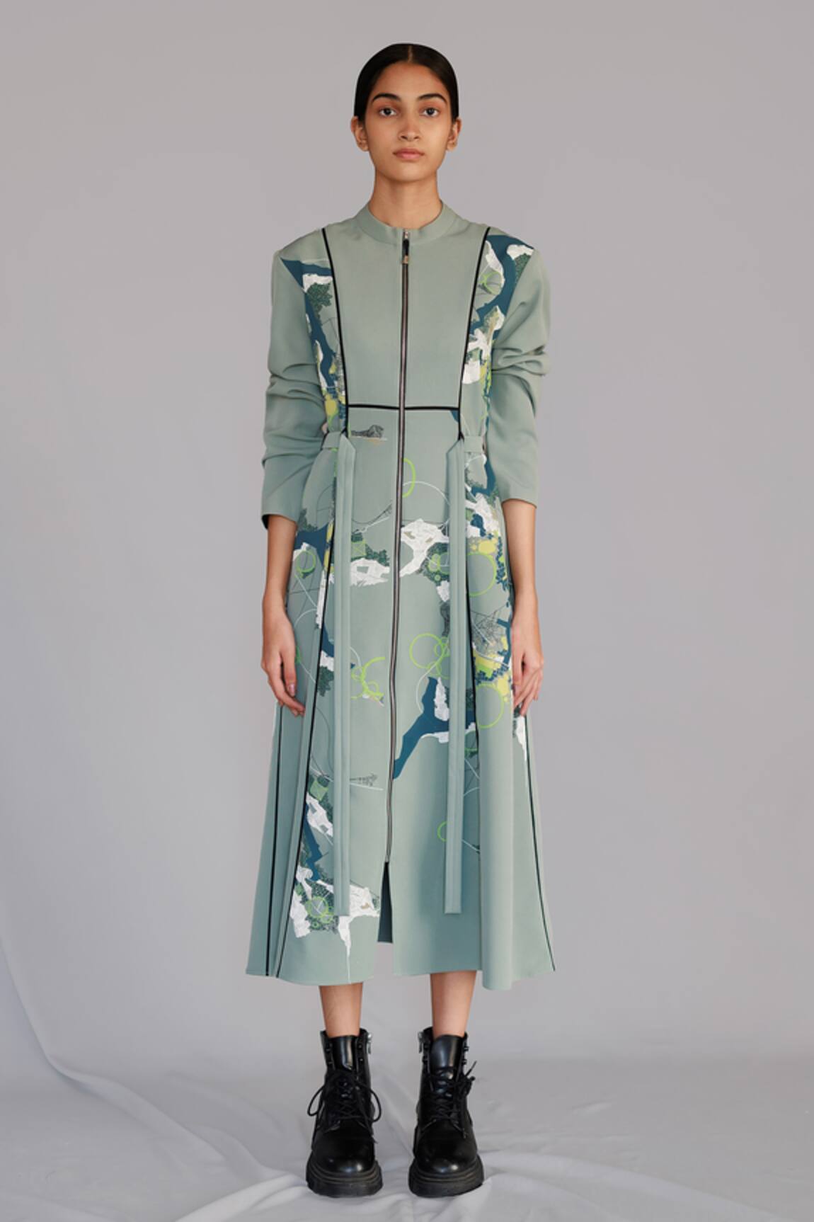 Anurag Gupta Map Print Designer Dress