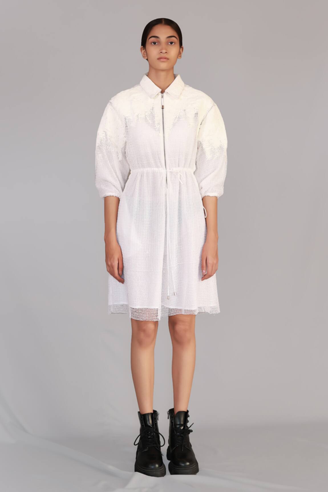 Anurag Gupta White Mud Short Dress 