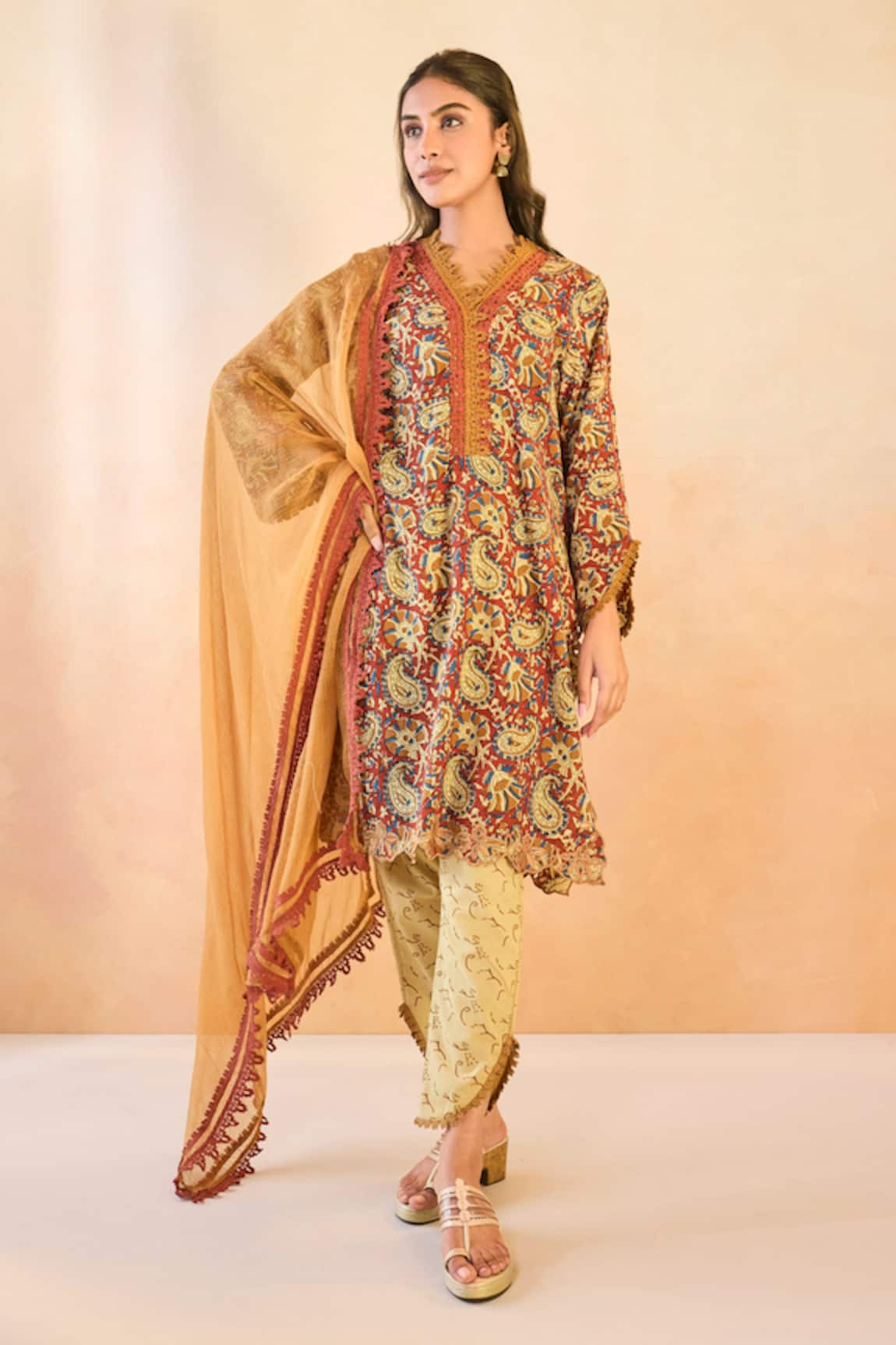 Nero India Ruby Mul Chanderi Dupatta 