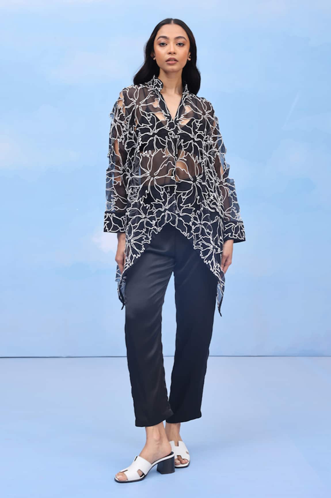 COUCHÉ BY ANANDINI Floral Cut Bloom Designer Shirt 