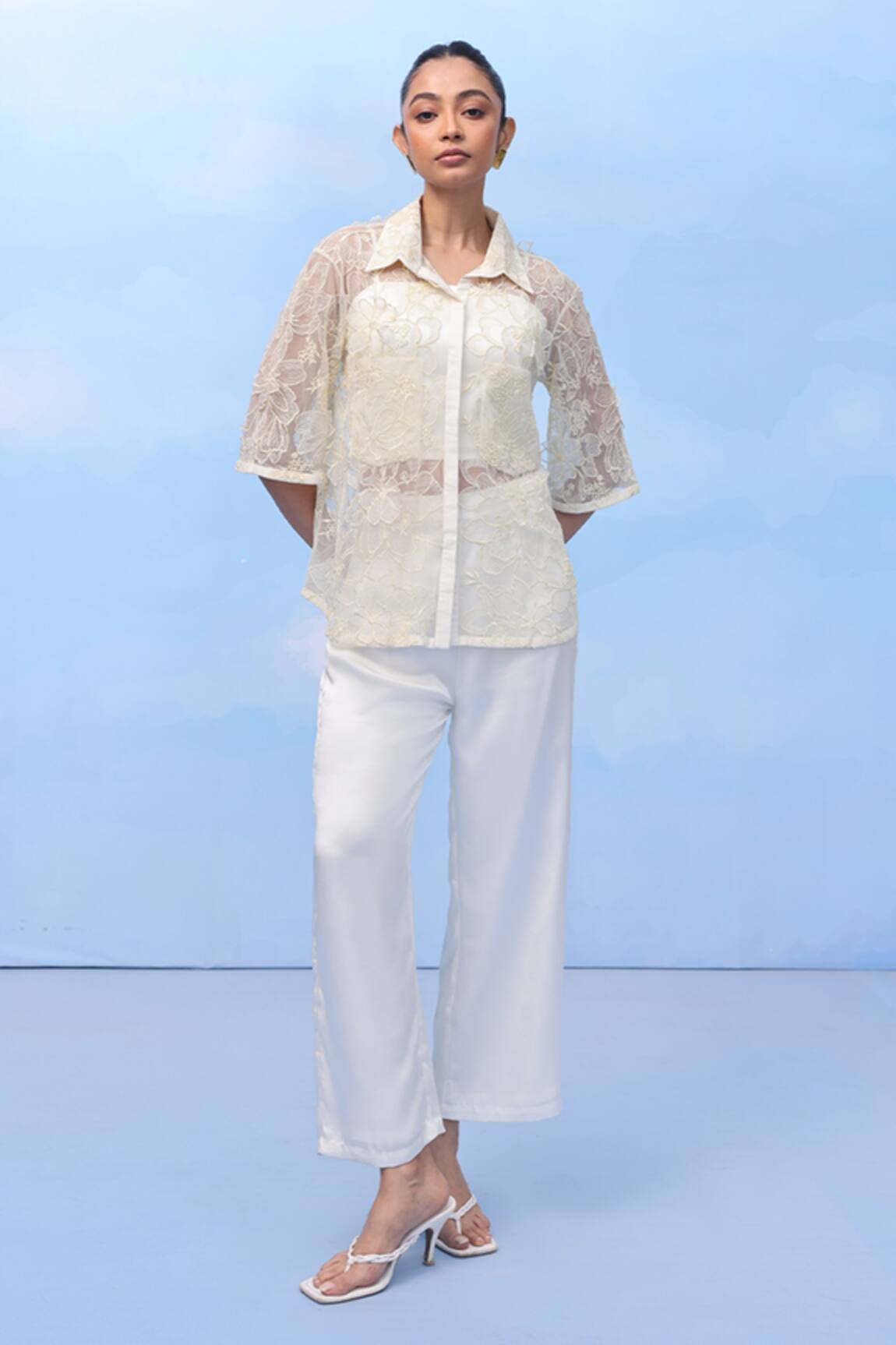 COUCHÉ BY ANANDINI Visco Bloom Cream Floral Shirt 