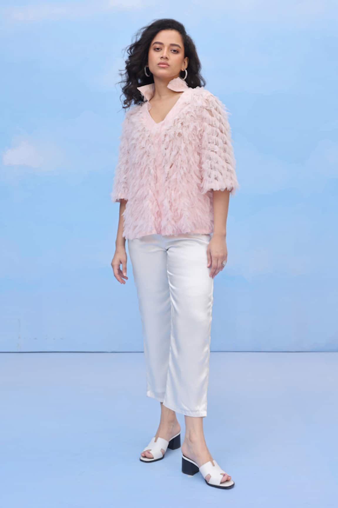 COUCHÉ BY ANANDINI Tulle Crispfold Bloom Shirt 