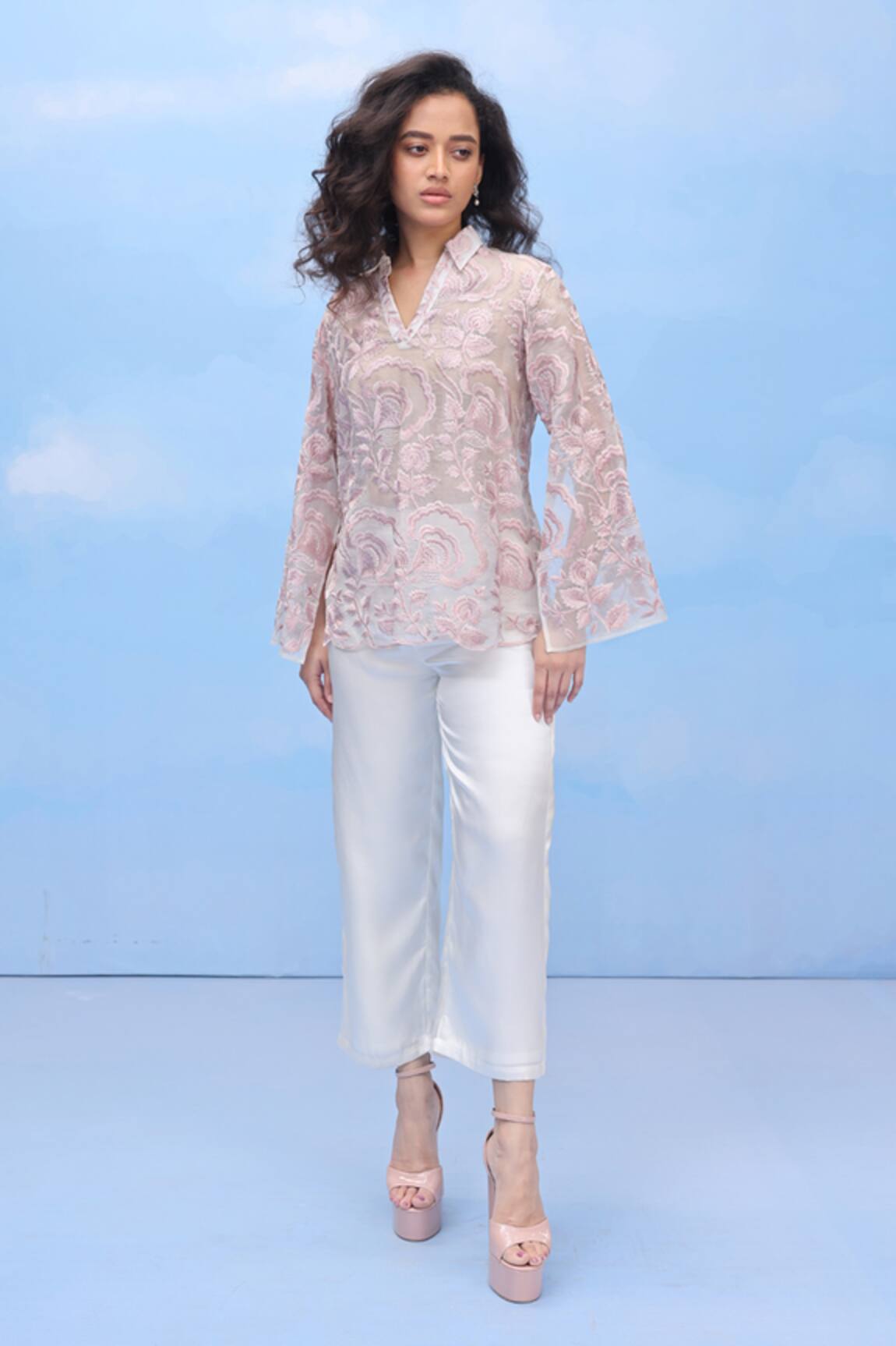 COUCHÉ BY ANANDINI The Ombre Effect Silk Organza Shirt 