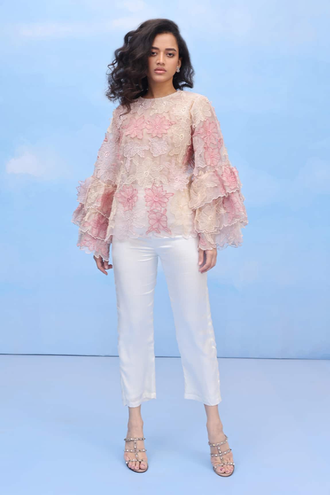 COUCHÉ BY ANANDINI Three-Daylily Floral Shirt 