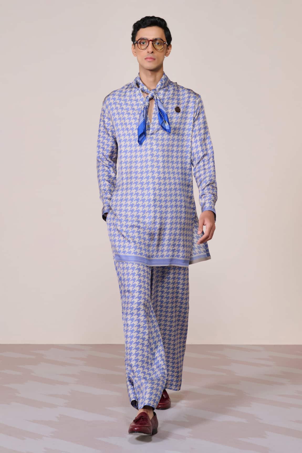 S&N By Shantnu Nikhil Racer Blue Designer Kurta 