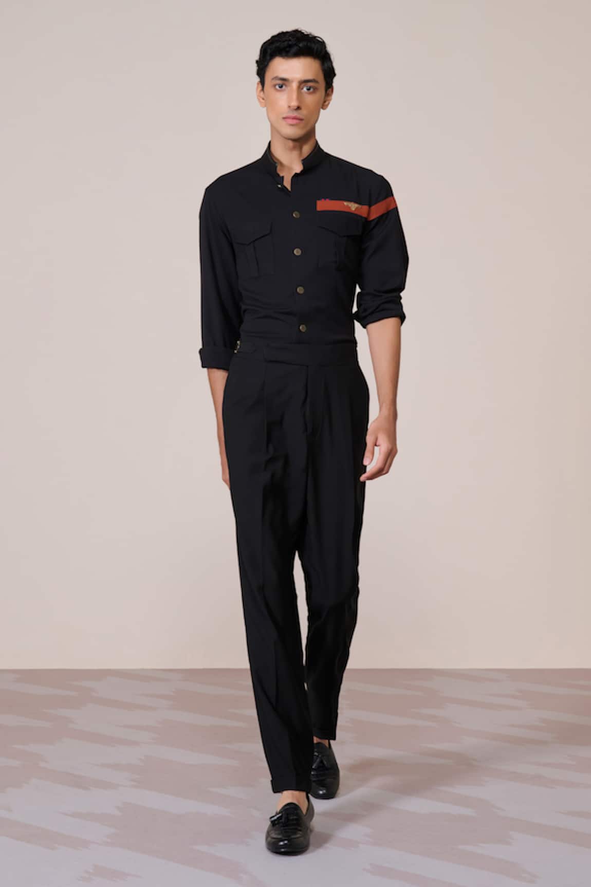 S&N By Shantnu Nikhil Designer Black Slim Fit Shirt 