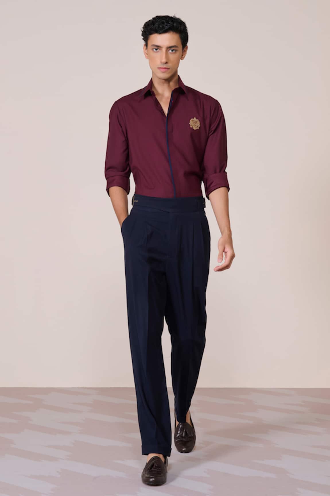 S&N By Shantnu Nikhil Cherry Slim Fit Designer Shirt 