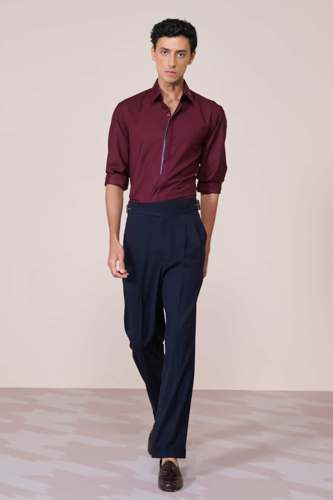 S&N By Shantnu Nikhil Cherry Slim Fit Designer Shirt 