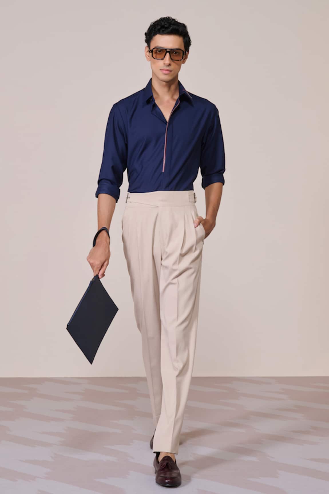 S&N By Shantnu Nikhil Navy Slim Fit Designer Shirt 
