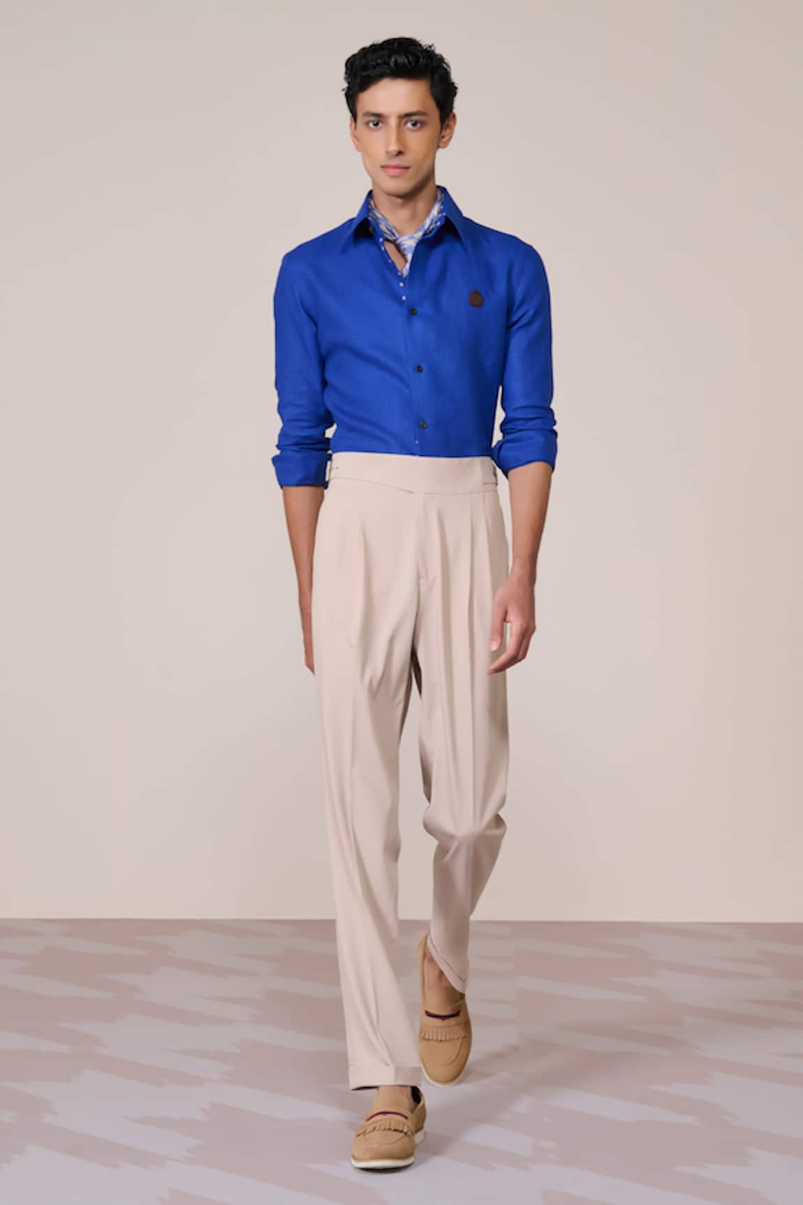 S&N By Shantnu Nikhil Racer Blue Slim Fit Shirt 