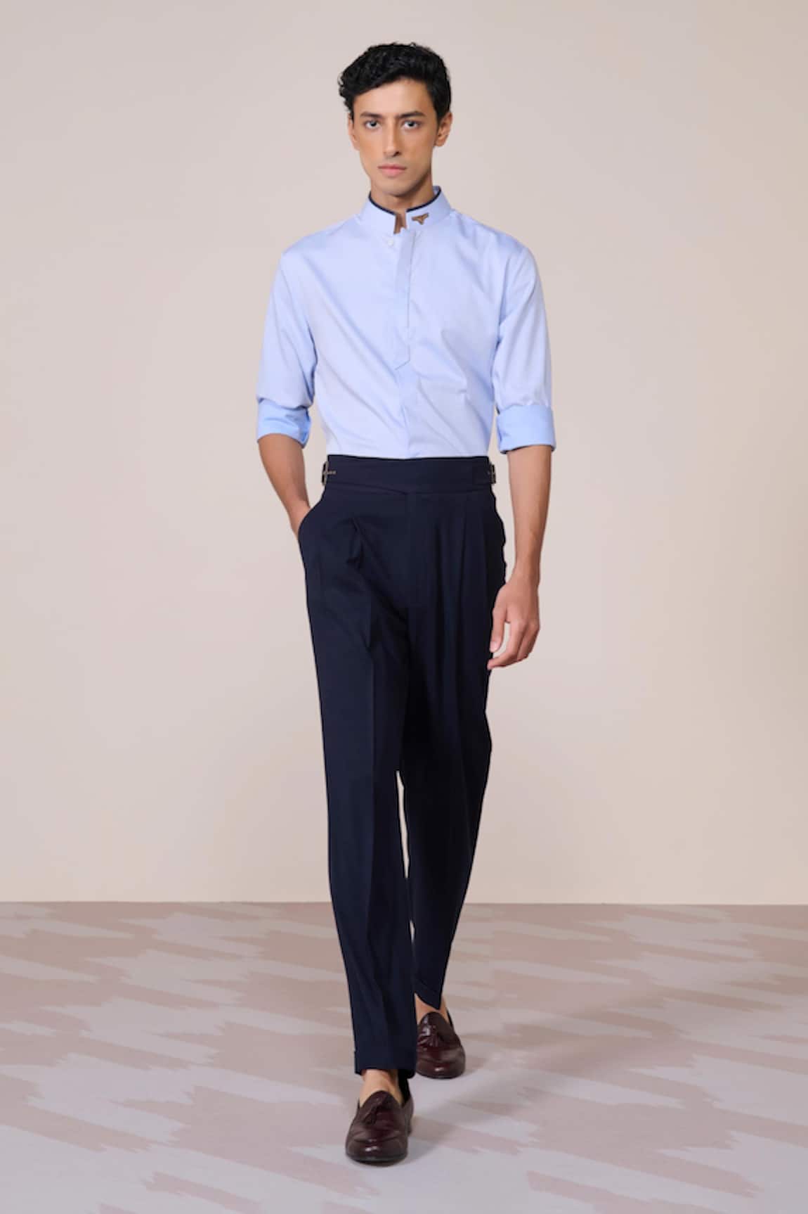 S&N By Shantnu Nikhil Light Blue Slim Fit Designer Shirt 