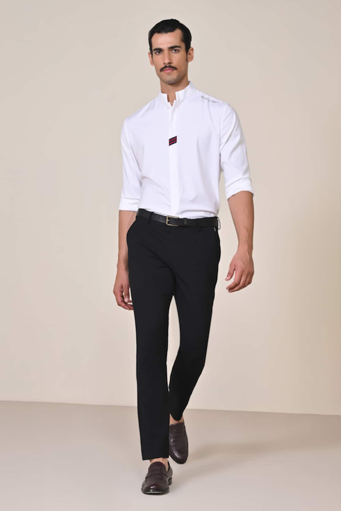 S&N By Shantnu Nikhil Slim Fit Black Trouser 