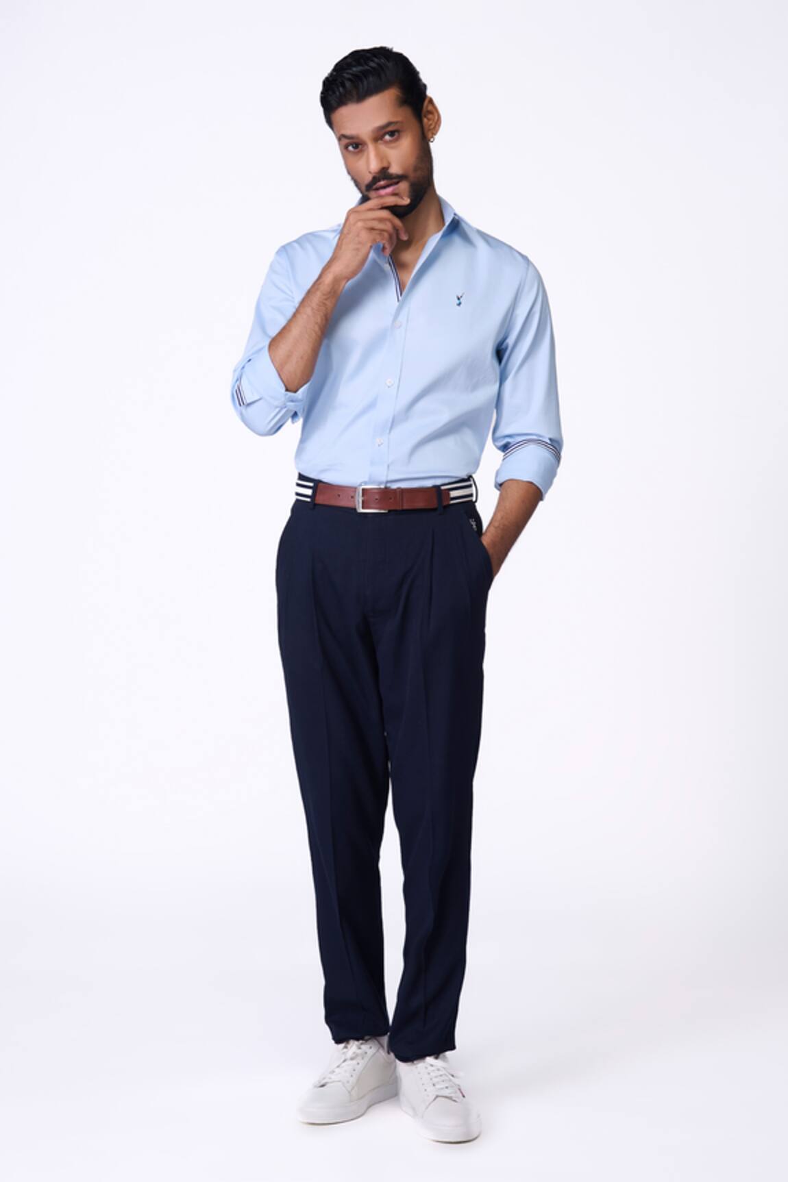 S&N By Shantnu Nikhil Light Blue Slim Fit Designer Shirt 
