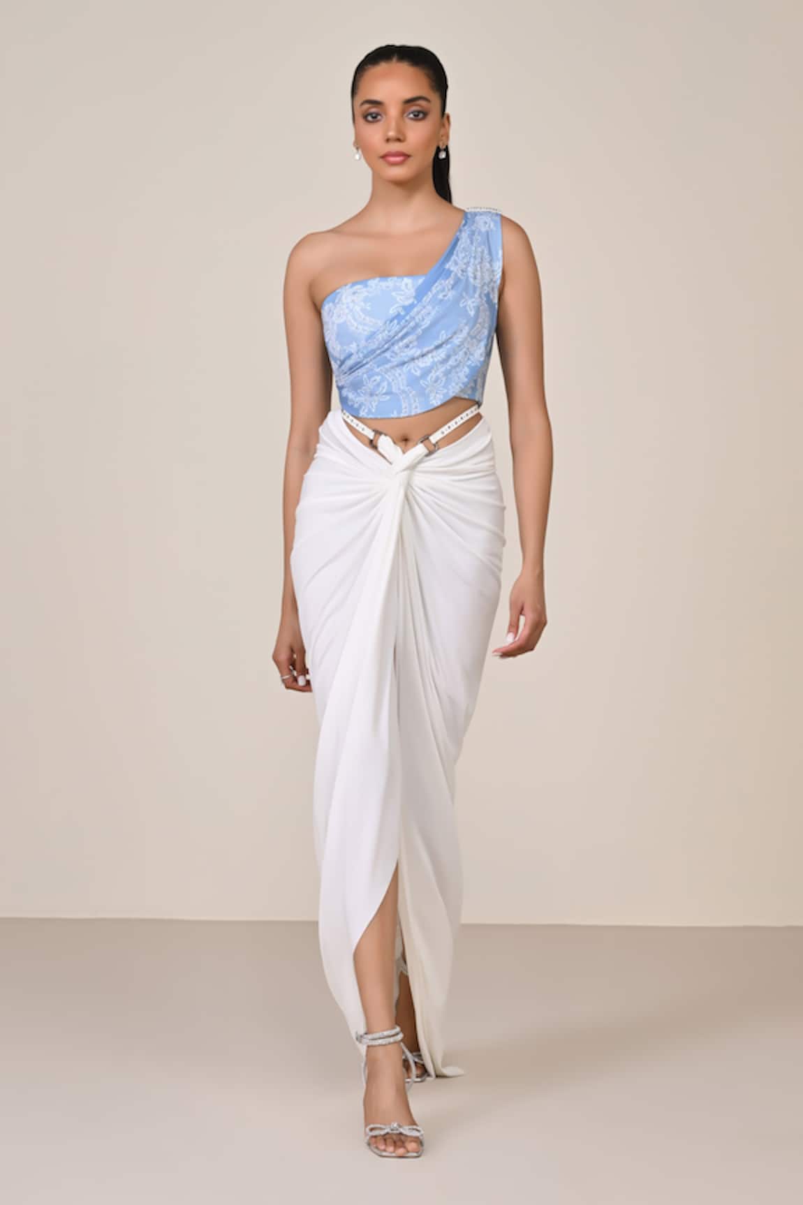 S&N By Shantnu Nikhil Light Blue Designer Top 