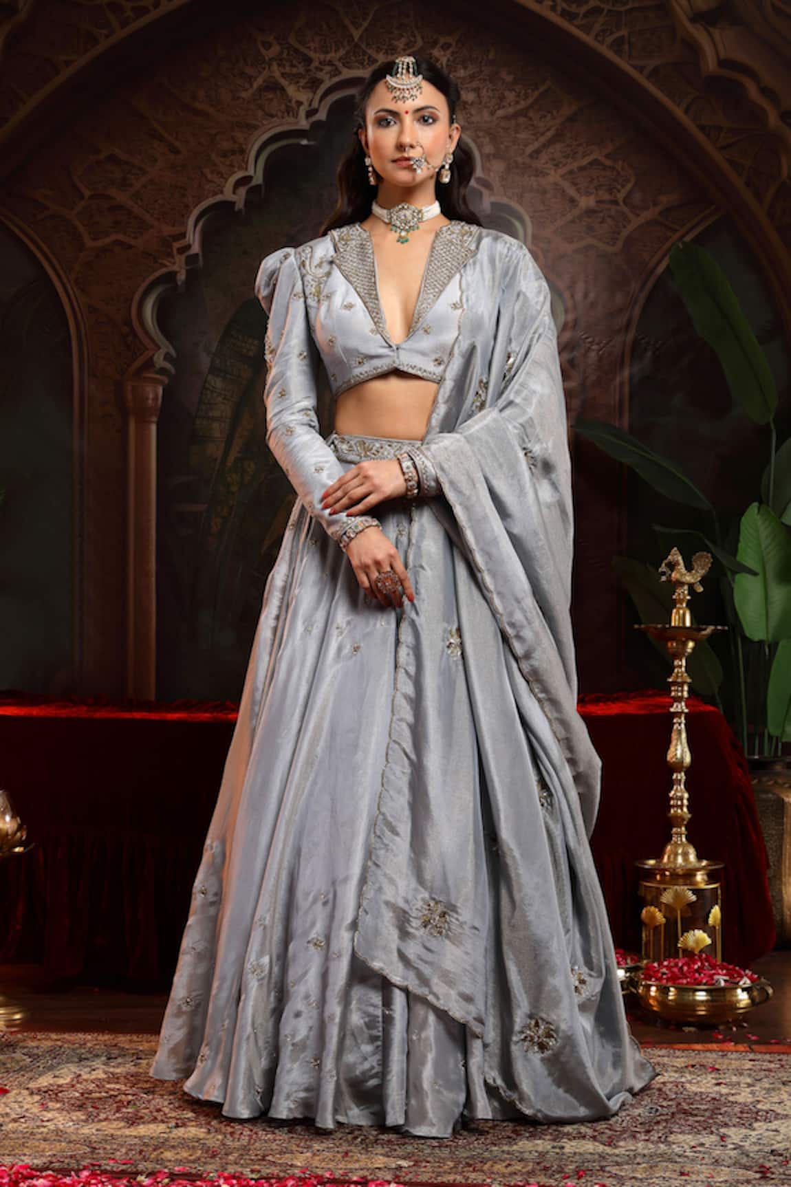 Miku Kumar Saanjh Jacket Lehenga Set 
