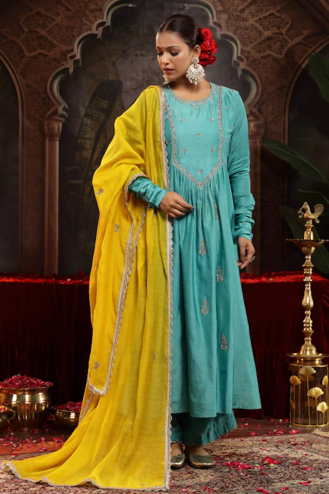 Miku Kumar Chanderi Silk Taruni Suit Set 