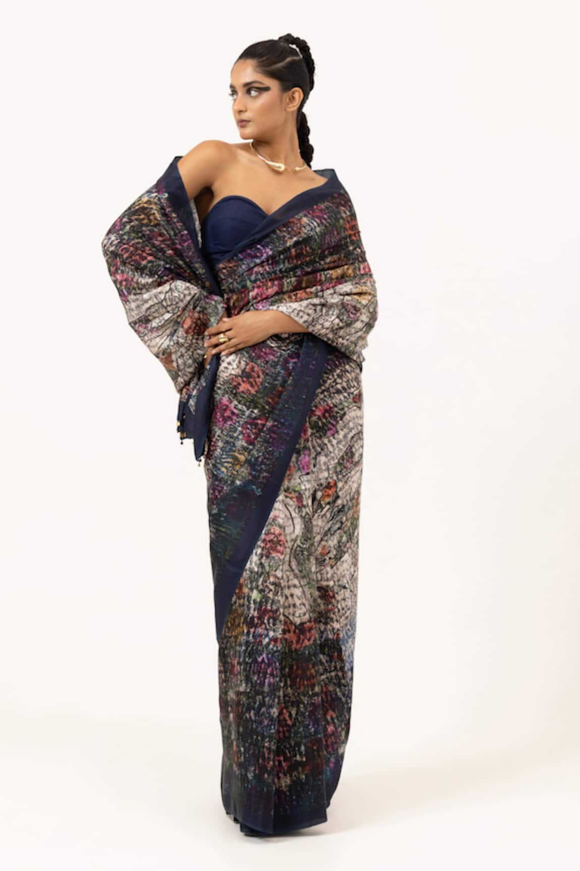 Unallume By Nisha Whispering Bloom Silk Saree 