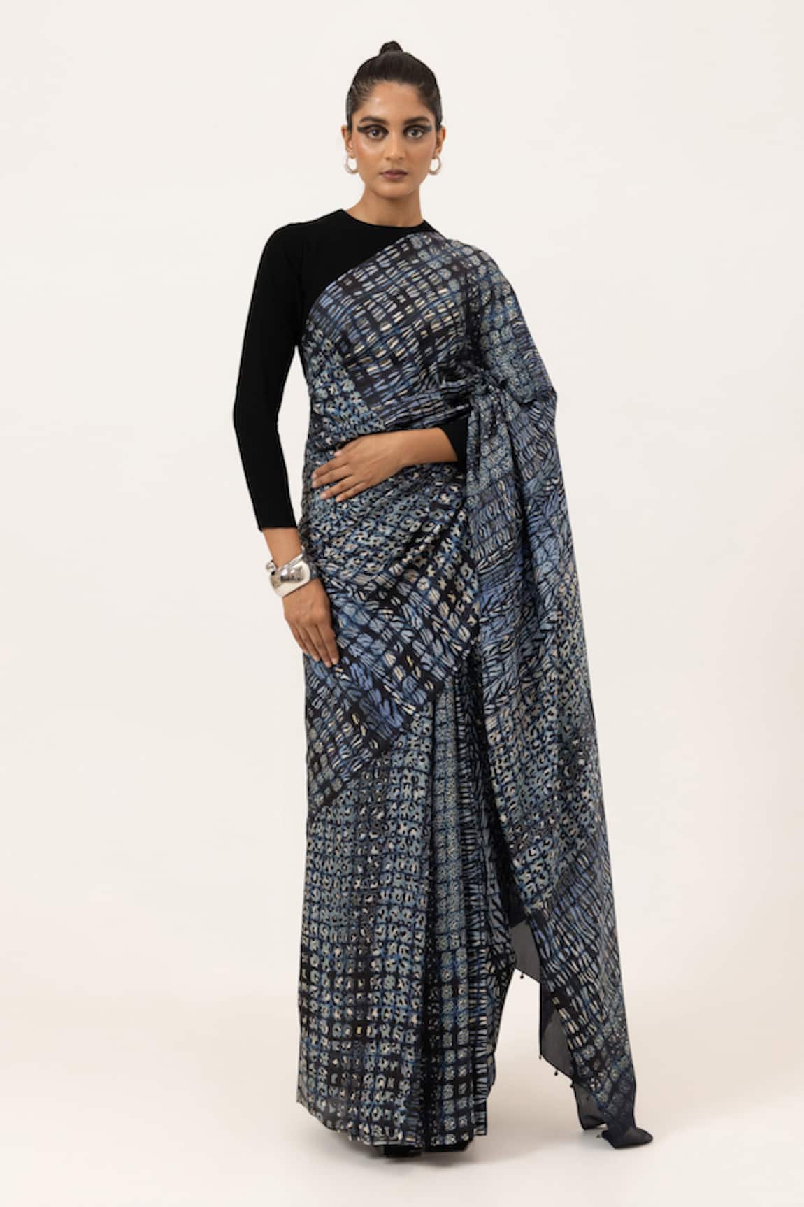 Unallume By Nisha Designer Safari Silk Saree 