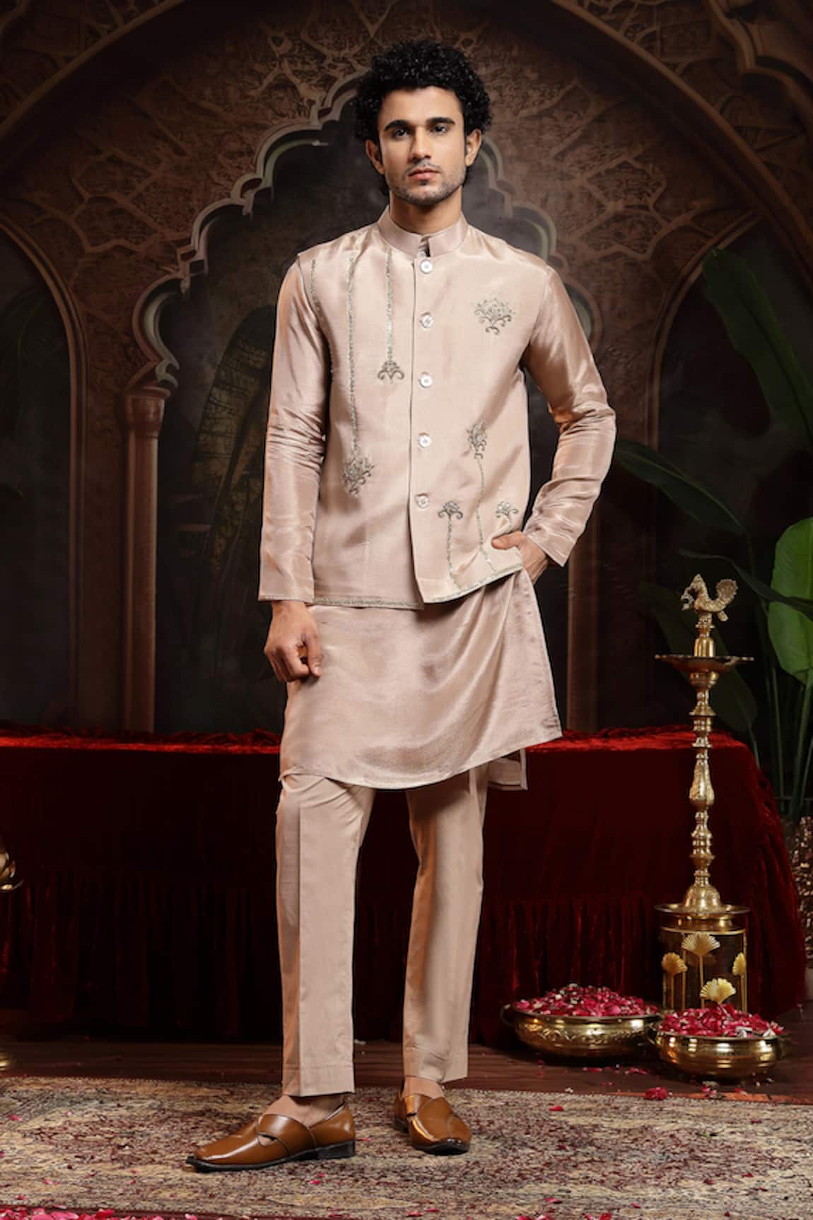 Miku Kumar Onion Pink Mridul Kurta Set 