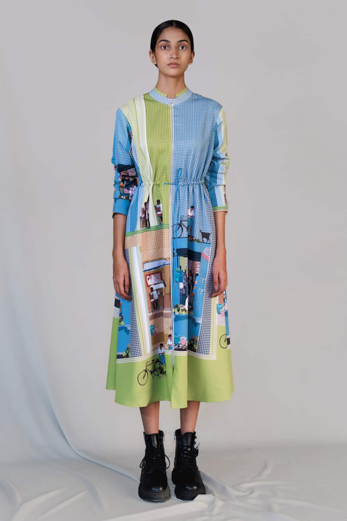 Anurag Gupta Street Printed Long Dress 