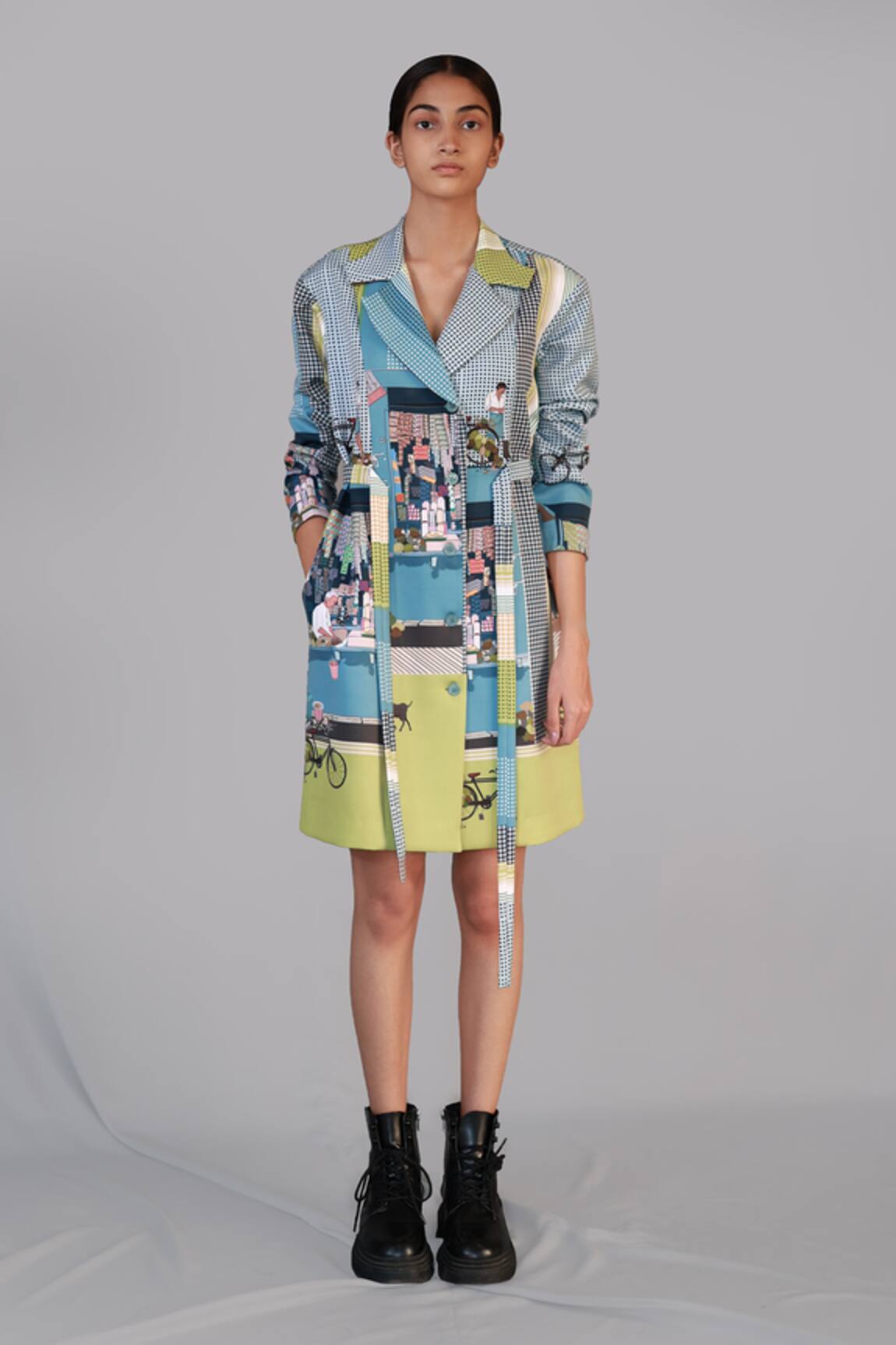 Anurag Gupta Street Printed Short Dress 
