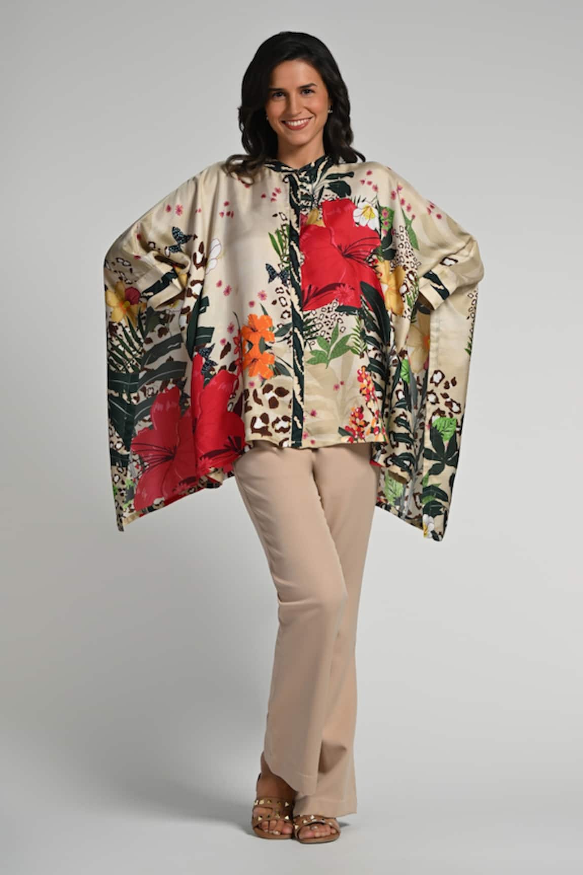Taroob Jungle Rhapsody Silk Kaftan 