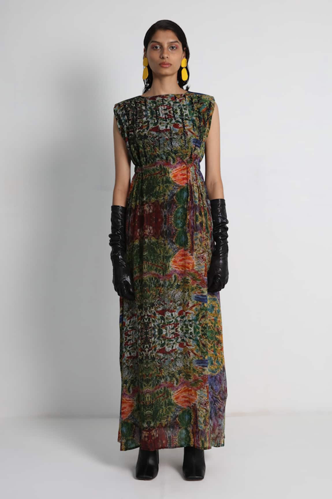 Forty Four Multi Color Hand Embroidered Dress 