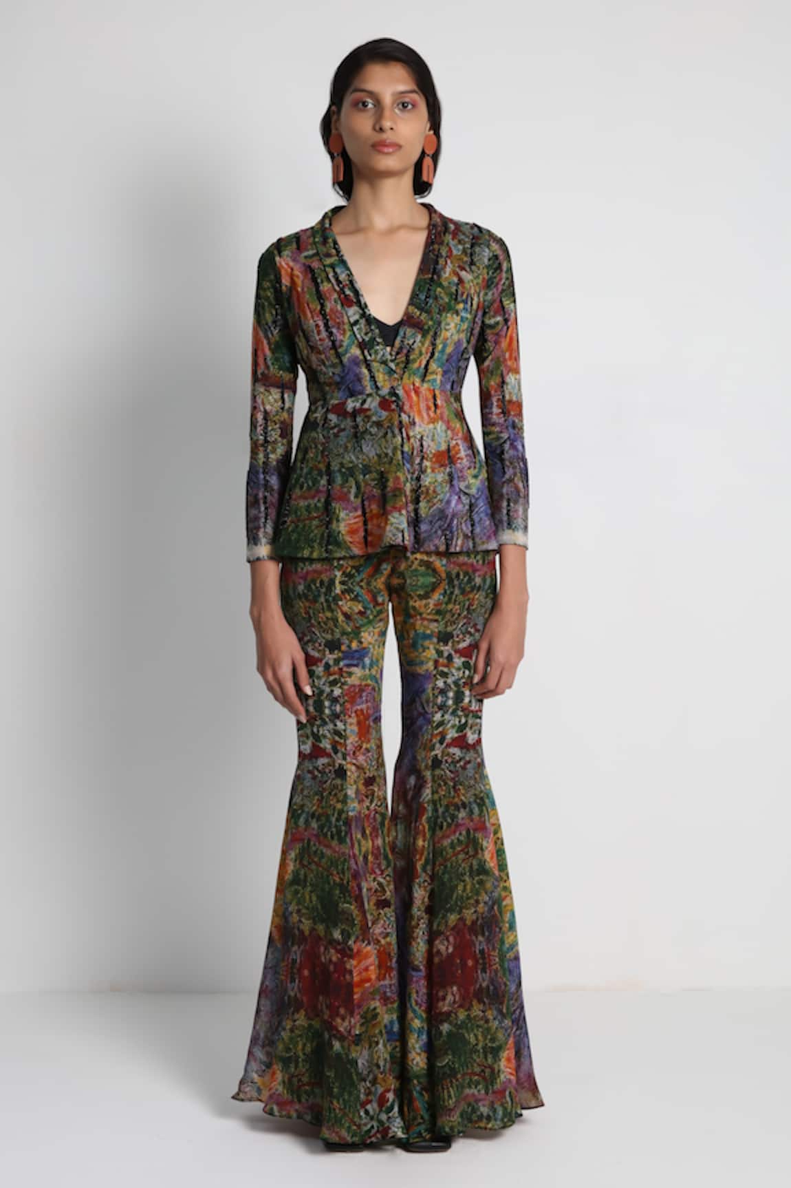 Forty Four Multi Color Designer Jacket Set 