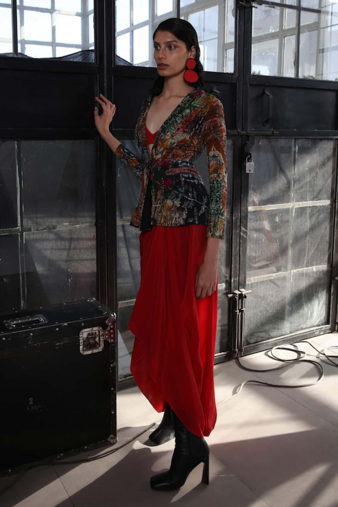 Forty Four Multi Color Designer Jacket Set 
