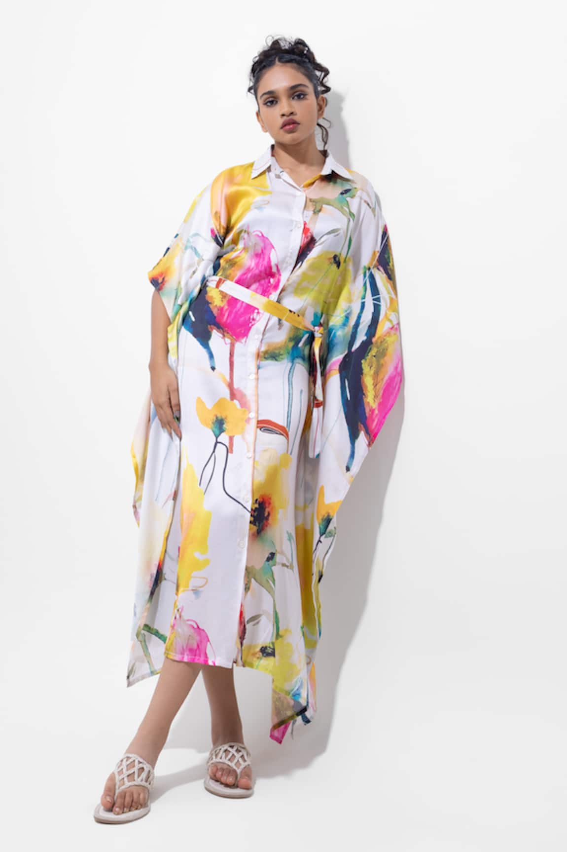Pop Sugar Multi Colour Designer Kaftan Set 