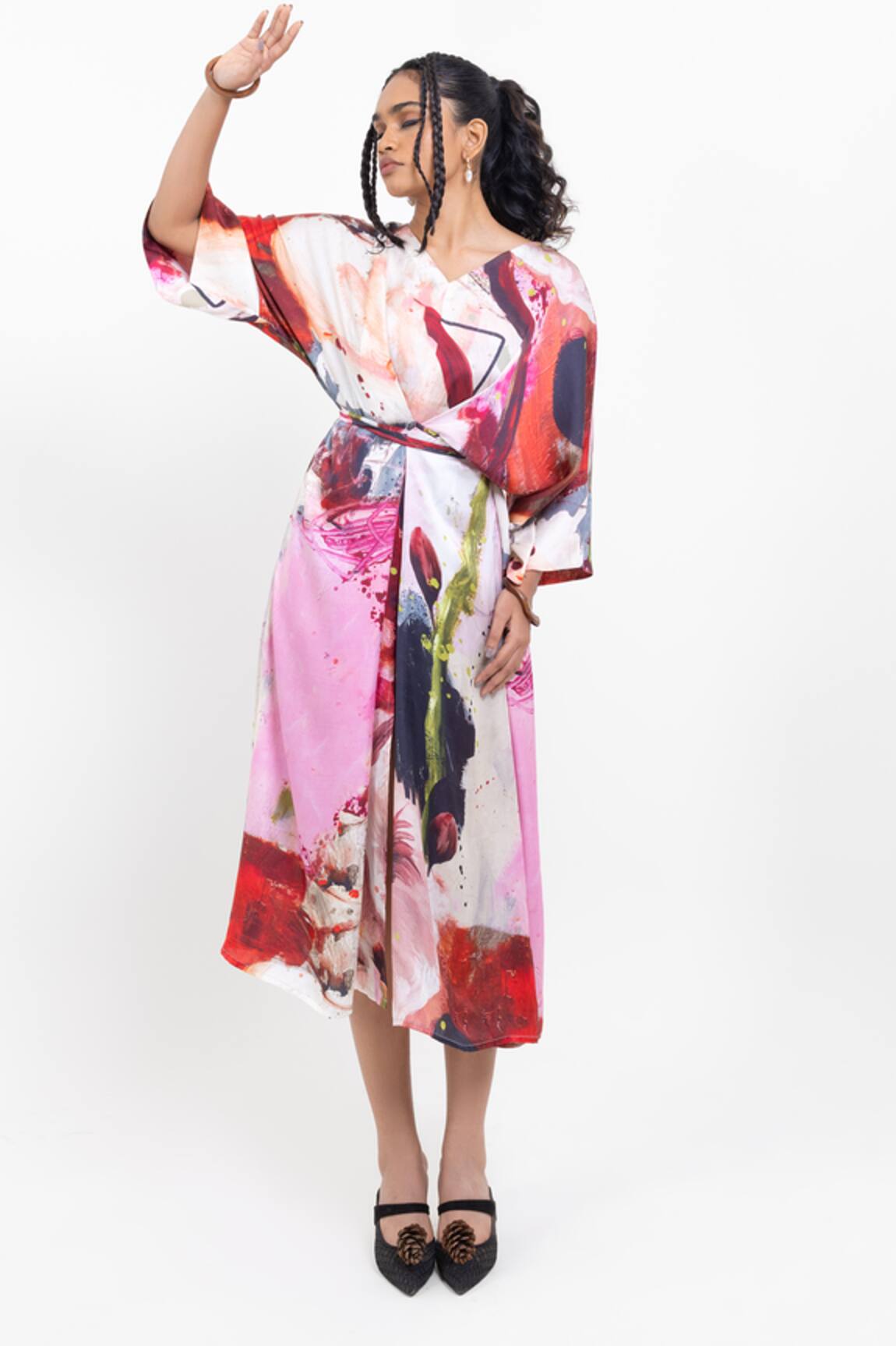 Pop Sugar Abstract Print Kimono Dress 