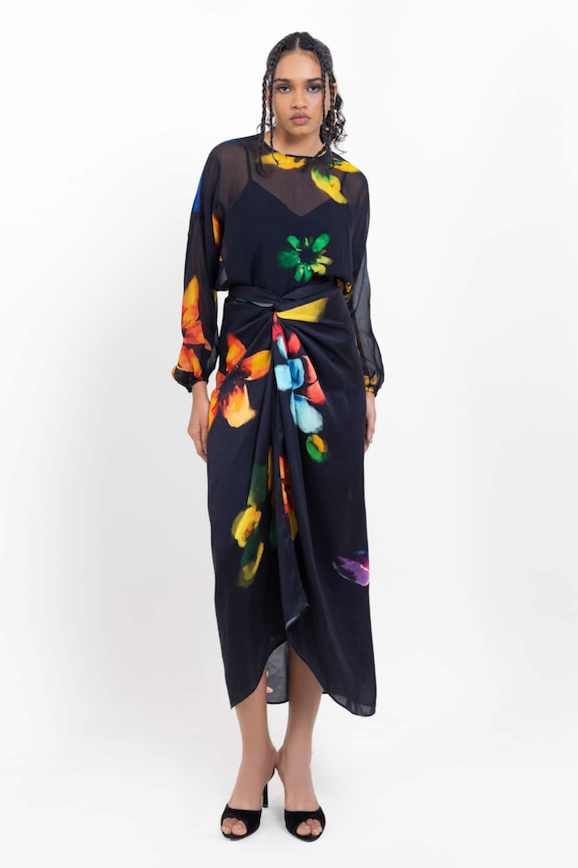 Pop Sugar Floral Print Organza Top 